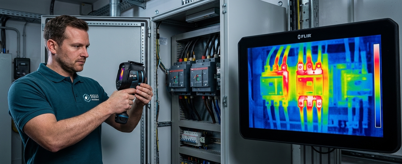Thermografie-Aufnahme einer Schaltanlage